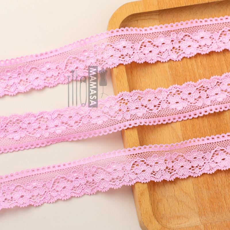 Широкая (2,5 см) цветная эластичная кружевная тесьма для DIY нижнего белья, одежды и аксессуаров для волос