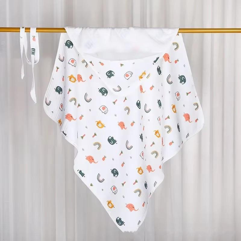 Kawaii Baby Младенческая Хлопковая Безопасная Мягкая Муслиновая Пеленка Одеяло Банное Полотенце Мультяшное Животное Медведь Дракон Подгузник Обертывание Ткань Постельное Белье