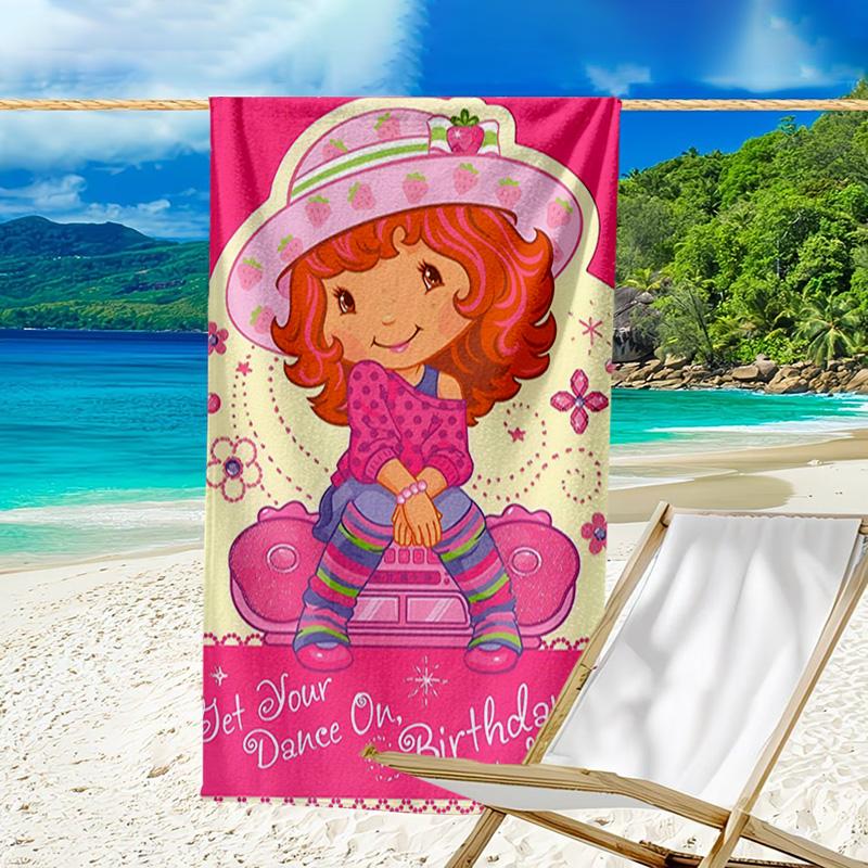 Straw-berry Quick-Dry Microfiber Beach Towel Super Soft & Absorbent for Bath, Beach, Travel Bath Time Accessory, Fan gifts