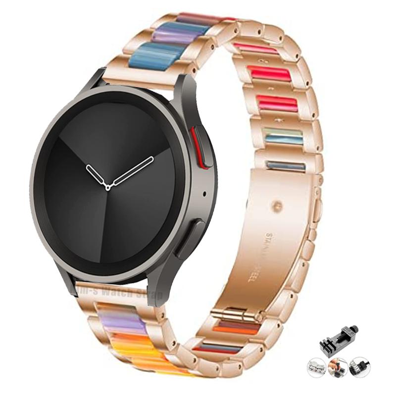 20 мм 22 мм металлический + полимерный ремешок для Samsung Galaxy Watch 5 Pro 4 3 классический ремешок 40 мм 44 мм 42 мм 46 мм 45 мм Active 2 ремешок на браслет
