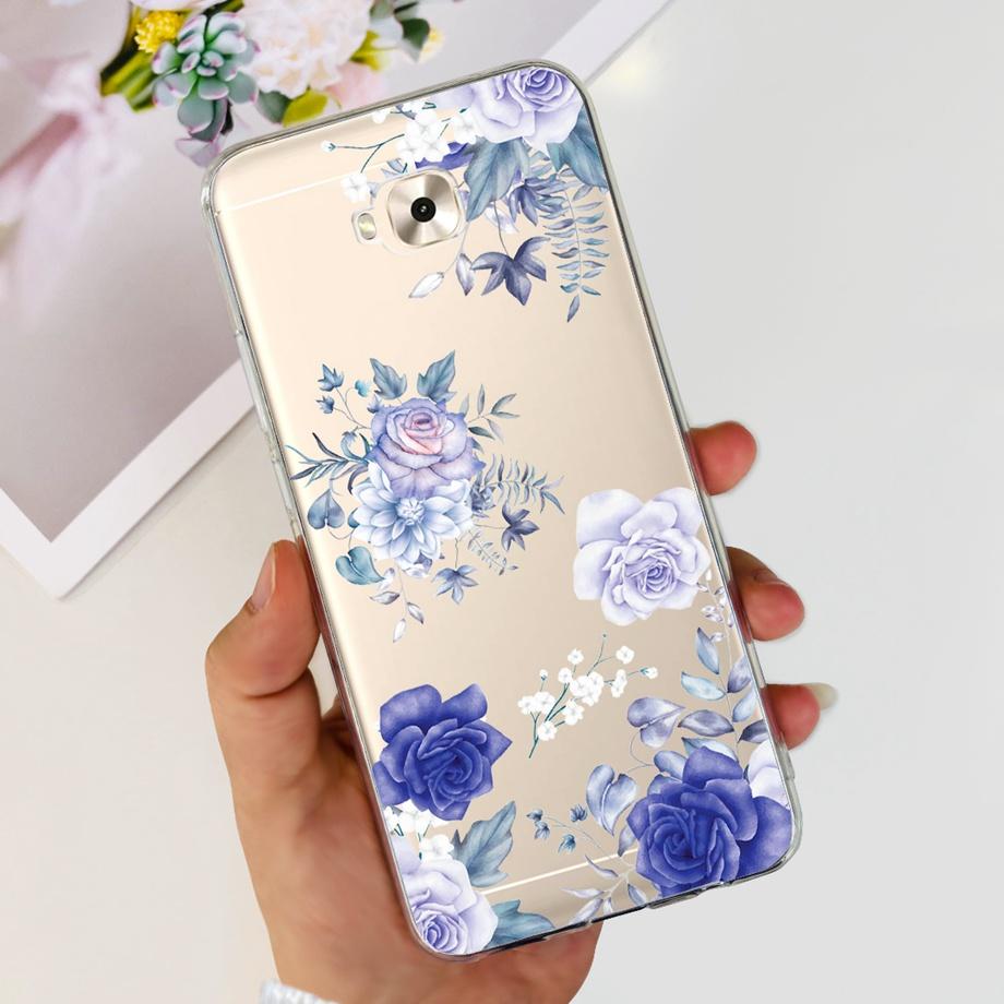 Soft TPU Slim Capa For ASUS ZENFONE ZOOM S ZE553KL Case ASUS ZENFONE 4 SELFIE ZD553KL Back Cover Transparent Cow Print Lion Etui