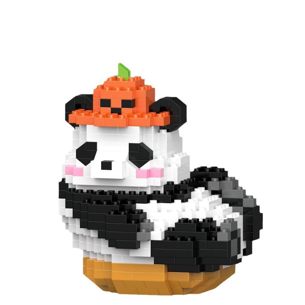 Совместимый Лего Панда Хуа Хуа Мэн Лань Фу Бао Кукла Конструктор Игрушка