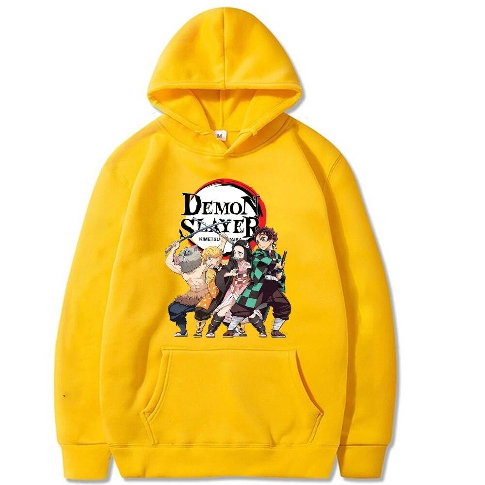 Anime Demon Slayer Hoodies Sweatshirt Kimsetsu No Yaiba Pullover Tracksuit Women Sweatshirt Unisex Hoodie Kids Unisexs Clothes Coat