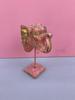 Wooden Elephant Head Sculpture -Inspired Decorative Accent | Gold & Distressed Finish Home Décor Tabletop Elephant Gift Figurines Sculpture