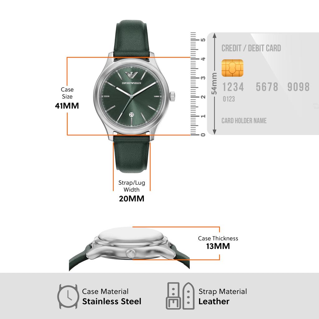 Мужские аналоговые кожаные часы Emporio Armani AR11749