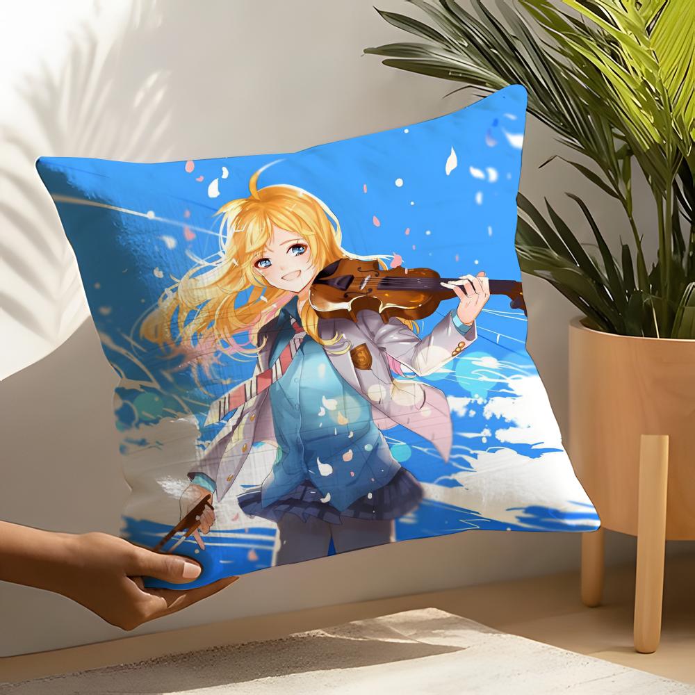 Your Lie In April Pillow Case Linen Cushion Covers For Decorative Sofa Home Pillows Case Car Chair Pillows Cases