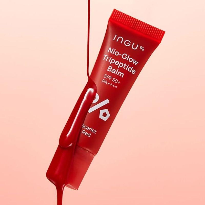 INGU - Бальзам с трипептидами Nio-Glow SPF 50+ PA++++ Алый Красный
