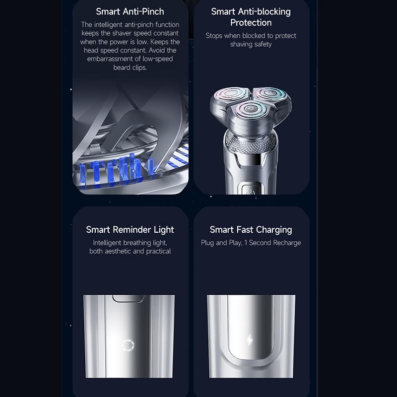 Xiaomi ENCHEN X2 электрическая бритва для лица для мужчин USB перезаряжаемая магнитная всасывающая режущая головка бритвенный станок водостойкий триммер для бороды