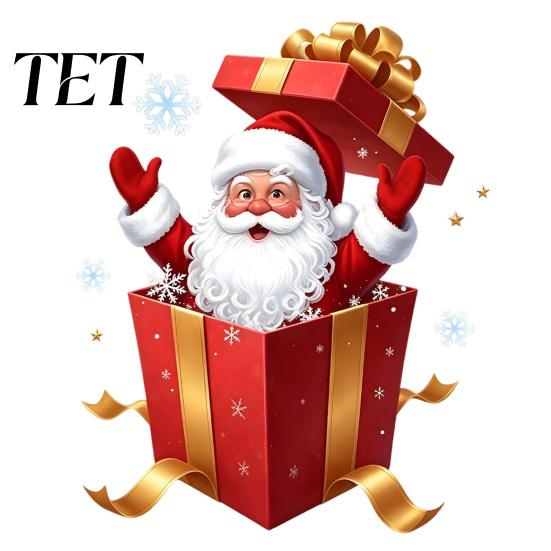 Holiday Glass Decals Santa Gift Box Sticker, Christmas Static Window Decal, Removable Waterproof Clings PVC Decal for Doors Windows, Home Decor Claus