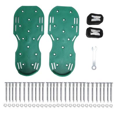 Ручной скарификатор для газона, садовые сандалии с шипами, обувь с шипами для травы с пряжками из цинкового сплава и металлическими ремнями