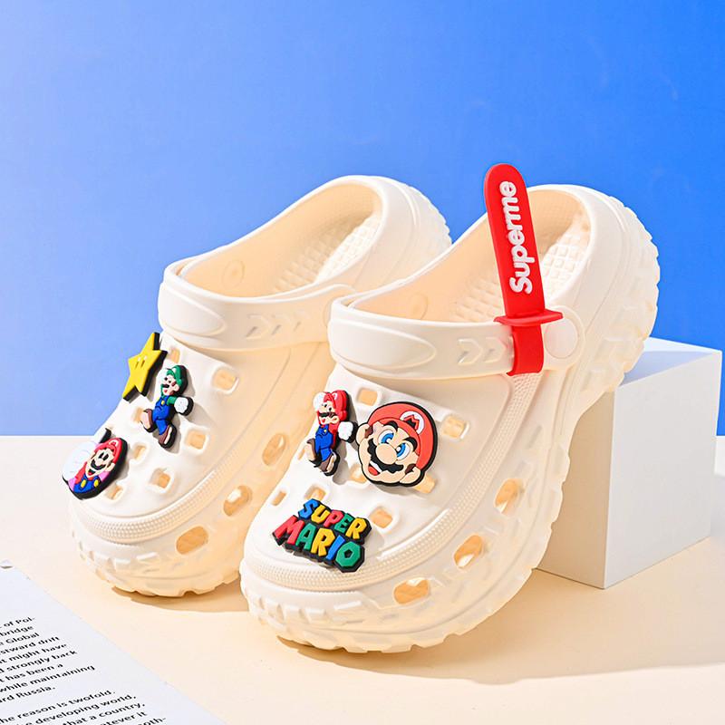 Летние детские мультяшные ЭВА клоги для мальчиков и девочек, дышащие, нескользящие, пляжная обувь различных цветов и размеров для активного отдыха