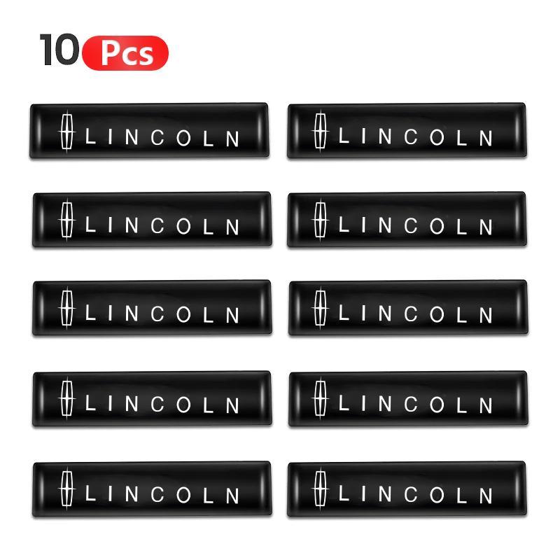 2/4/10Pcs 3D Car Badge Decorative Stickers For Lincoln Continental Aviator Navigator MKX Energy Zephyr Voyager Electric MKC MKS FF2