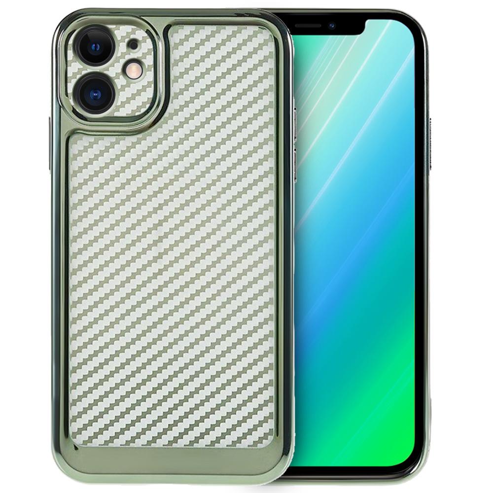 iPhone 12 Carbon Slim Case Cover, Green