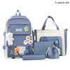 Набор из пяти предметов Студенческий школьный рюкзак Прозрачный рюкзак Женские уличные портативные сумки для хранения Большая вместимость Дорожная сумка Подарок