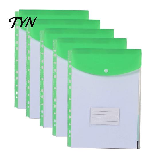 Portable Travel Folder 11 Hole Expanding File Pockets, Reusable PP Document Sleeves, Transparent Multi Purpose Storage Bag Waterproof Organizer
