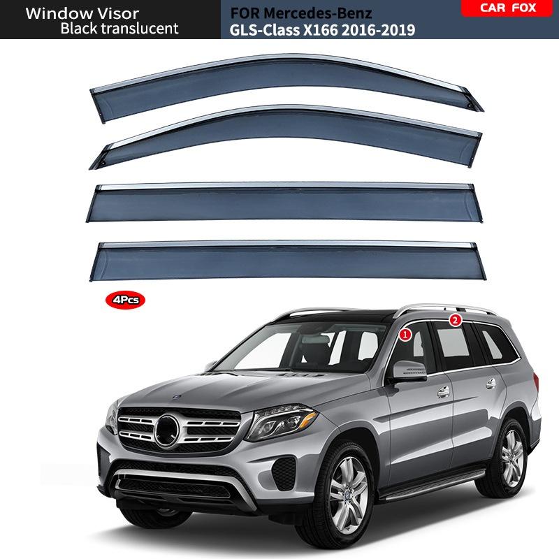 Для BENZ GLS Class X166 X167 2016-2024 Аксессуары/Боковые оконные козырьки Козырьки Вентиляционные жалюзи Вентиляционные решетки Яркие полосы Ветровые дефлекторы