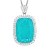 Jewelry Copper Bottom Gold-Plated Imitation Emerald Pendant Necklace Stone 20 * 28