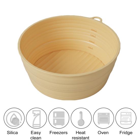 Силиконовая корзина для брожения хлеба, круглая овальная коробка для расстойки теста, безопасная складная духовка, принадлежности для выпечки на закваске для дома