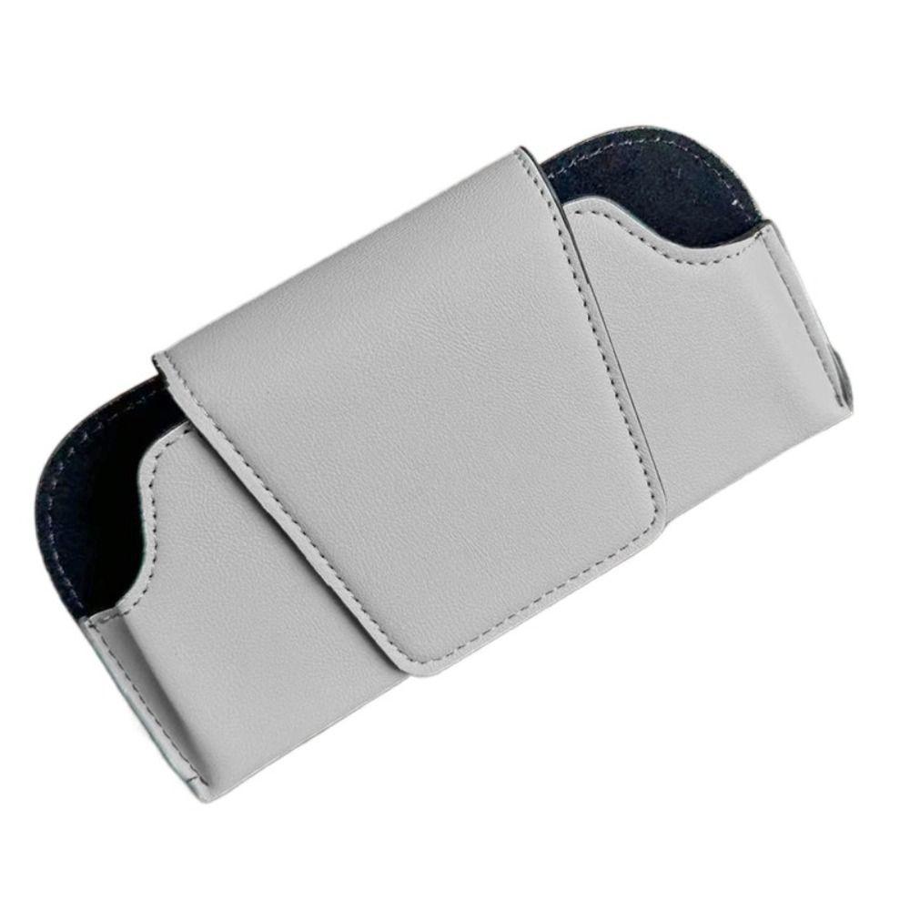 Футляр для автомобильных очков из искусственной кожи, многофункциональный зажим для хранения солнцезащитных очков, аксессуары для салона автомобиля