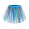 Women Tulle Dance Skirt Elastic Waist Rainbow Color Ballet Tutu Petticoat Colorful Short Rockabilly Underskirt