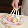 Керамическая суповая ложка в виде цветка Kawaii, милая корейская расписанная вручную кофейная десертная ложка с длинной ручкой, кухонные принадлежности