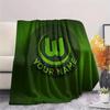 Custom Name VfL Wolfsburg Flannel Blanket, High quality Comfortable for All Seasons, Home Decor, Warmth and Comfort