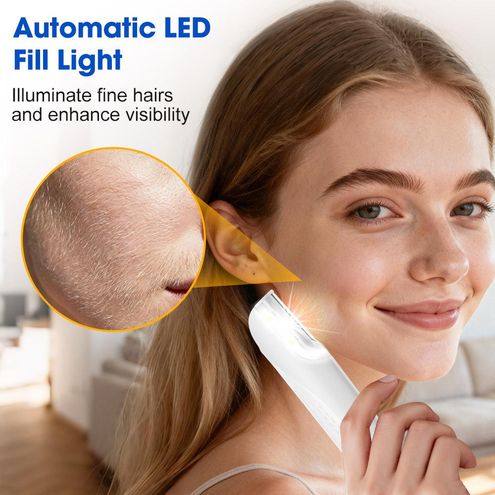 Звуковая электрическая бритва для удаления волос на бровях и лице, безупречный инструмент для дермапланинга с 6 сменными лезвиями