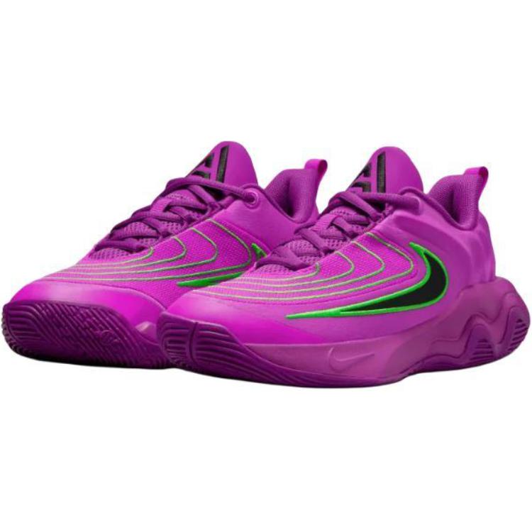 Nike Giannis Immortality 4 GS Enforcer Kids Sneakers Purple Bold-Berry Green-Strike FZ6734-501
