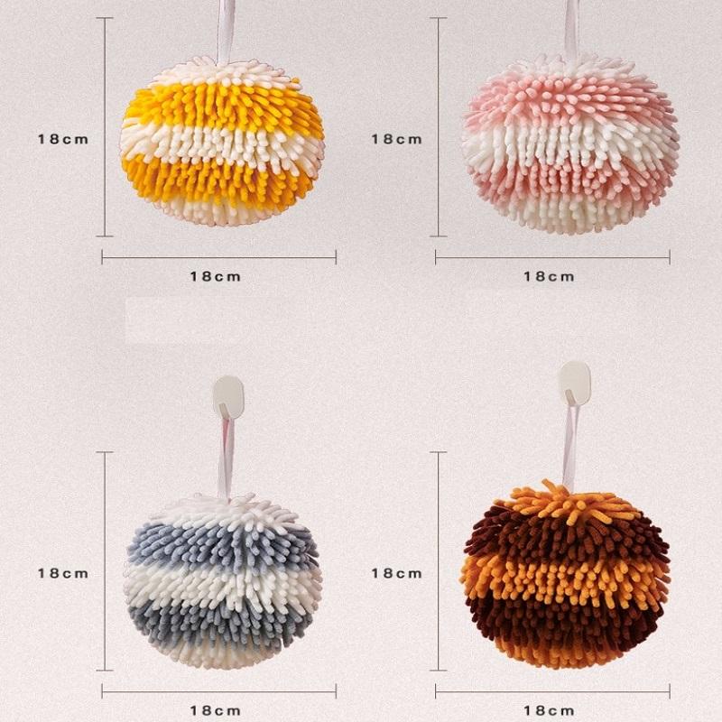 Красочные синельные шарики для рук из микрофибры, подвесное полотенце для рук, домашнее кухонное полотенце для рук для кухни, ванной комнаты