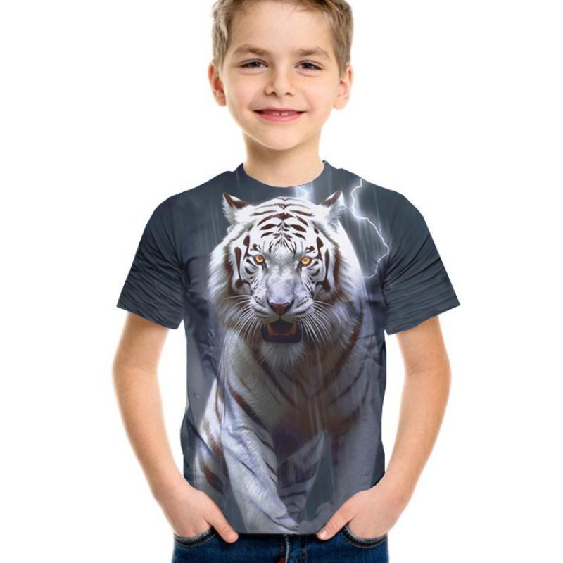 3D футболка для мальчиков и девочек от 4 до 15 лет, топ с короткими рукавами, летние футболки, детские повседневные детские футболки с героями мультфильмов