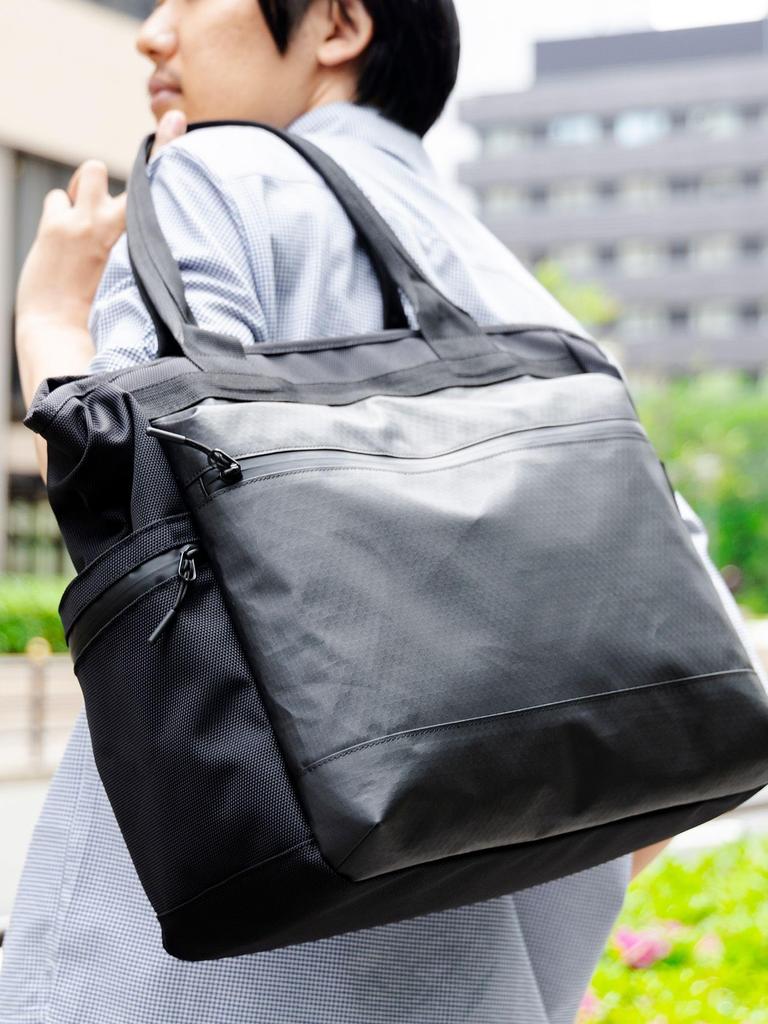 Сумка Campus Bag Nylon Tote Bag ЧЕРНАЯ БЕСПЛАТНО [Beams Heart] Мужская