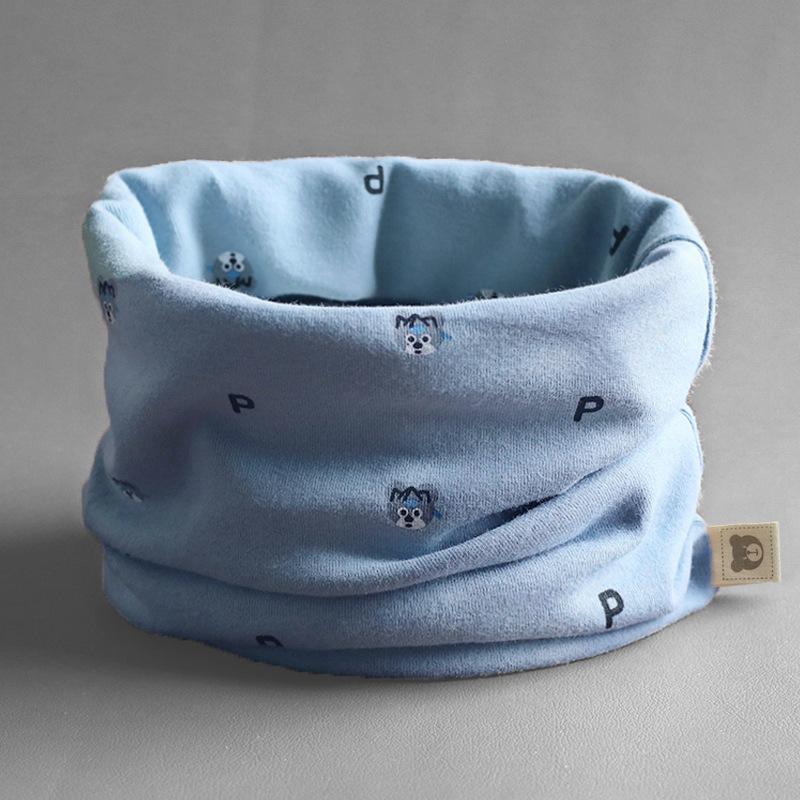 Class A Pure Cotton Baby Snood: Kids' Autumn/Winter Neck Warmer, Windproof Pullover Scarf for Boys & Girls.