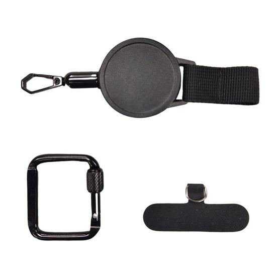 Anti-Theft Phone Tether with Belt Clip Retractable Steel Line Universal Locking Carabiner Prevent Drops Phone Leash for Travel Hiking