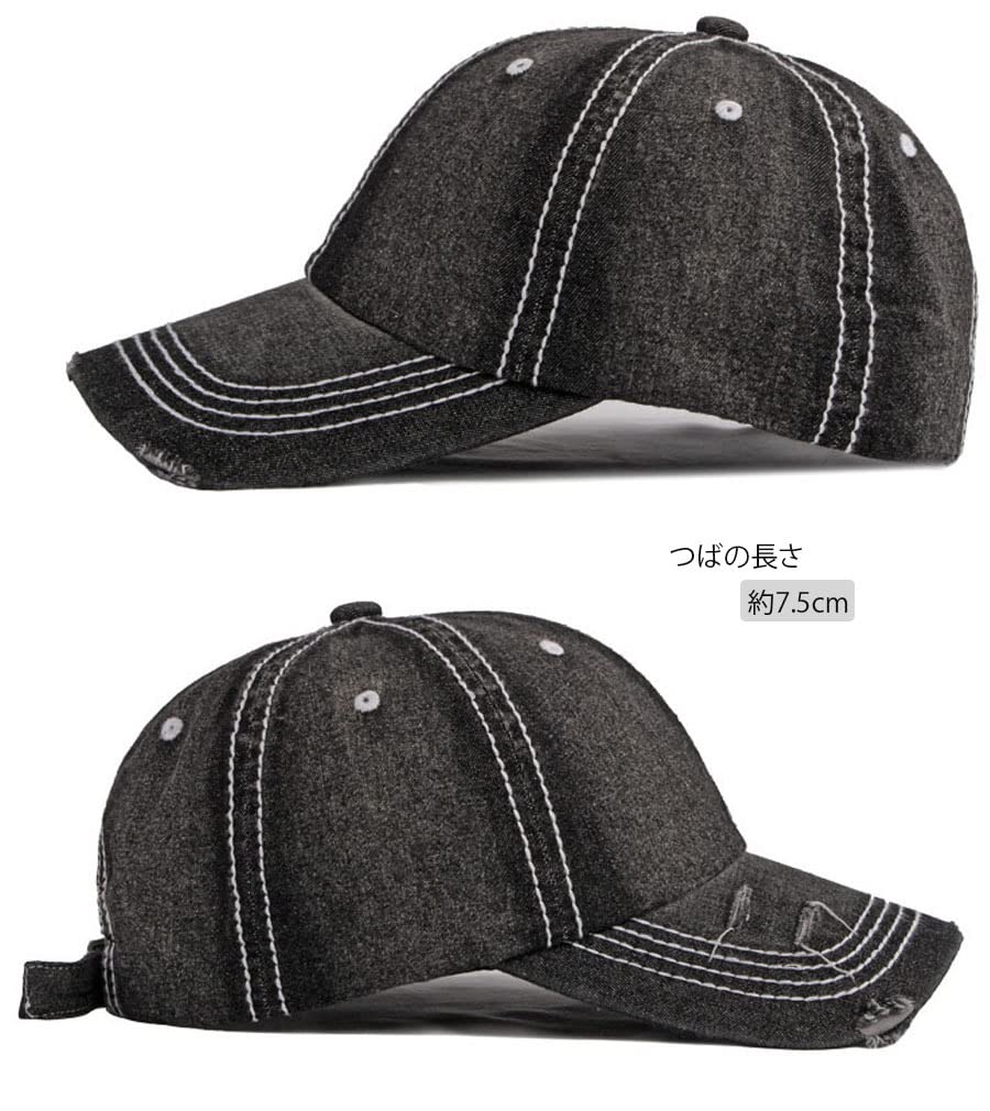 Laquest Кепка из потертого денима, 100% хлопок, мужская/женская (Светло-синий)