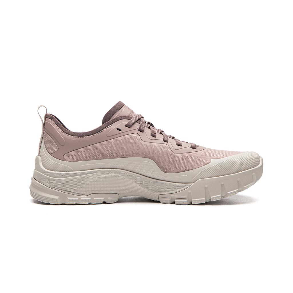 Li Ning Sandstone Спортивные Удобные Амортизирующие Износостойкие Низкие Повседневные Кроссовки Женские повседневные кроссовки Серый Розовый AGCW114-4