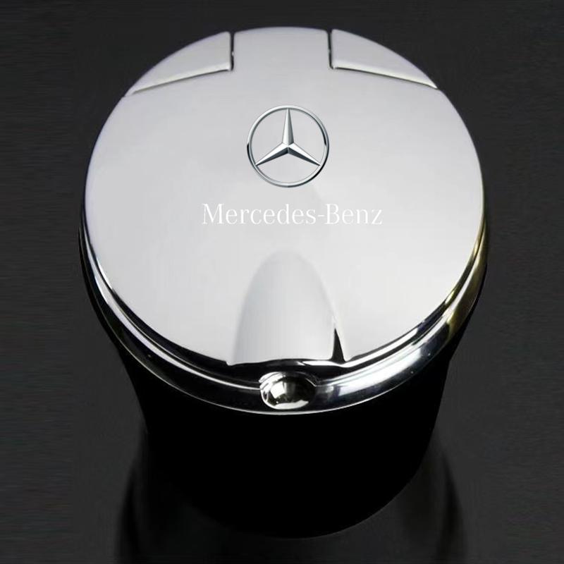 Creative Portable Car Ashtray with Lid LED Light For Mercedes Benz W203 W204 W205 W206 W212 CLK GLA B C E S Class Accessories LZ1
