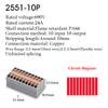 Push-In Wire Connectors Electrical Cable Terminal Block Multiple In/out DIN Rail Mount With Fixing Hole Spliceable DIY Connectio