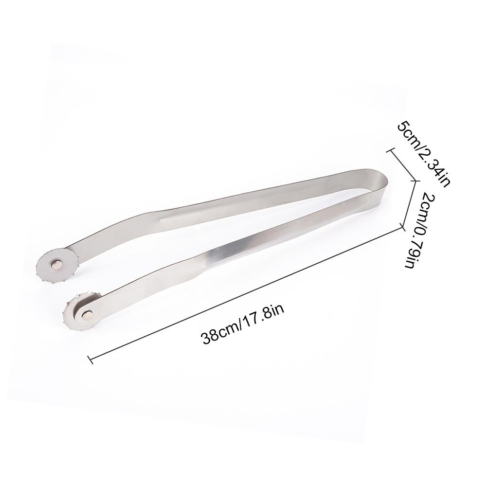 2-10pcs BBQ Sausage Turning Tongs Kitchen Hot Dogs Cooking Clip Stainless Barbecue Long Handle Tongs for Flipping Bacon Steak