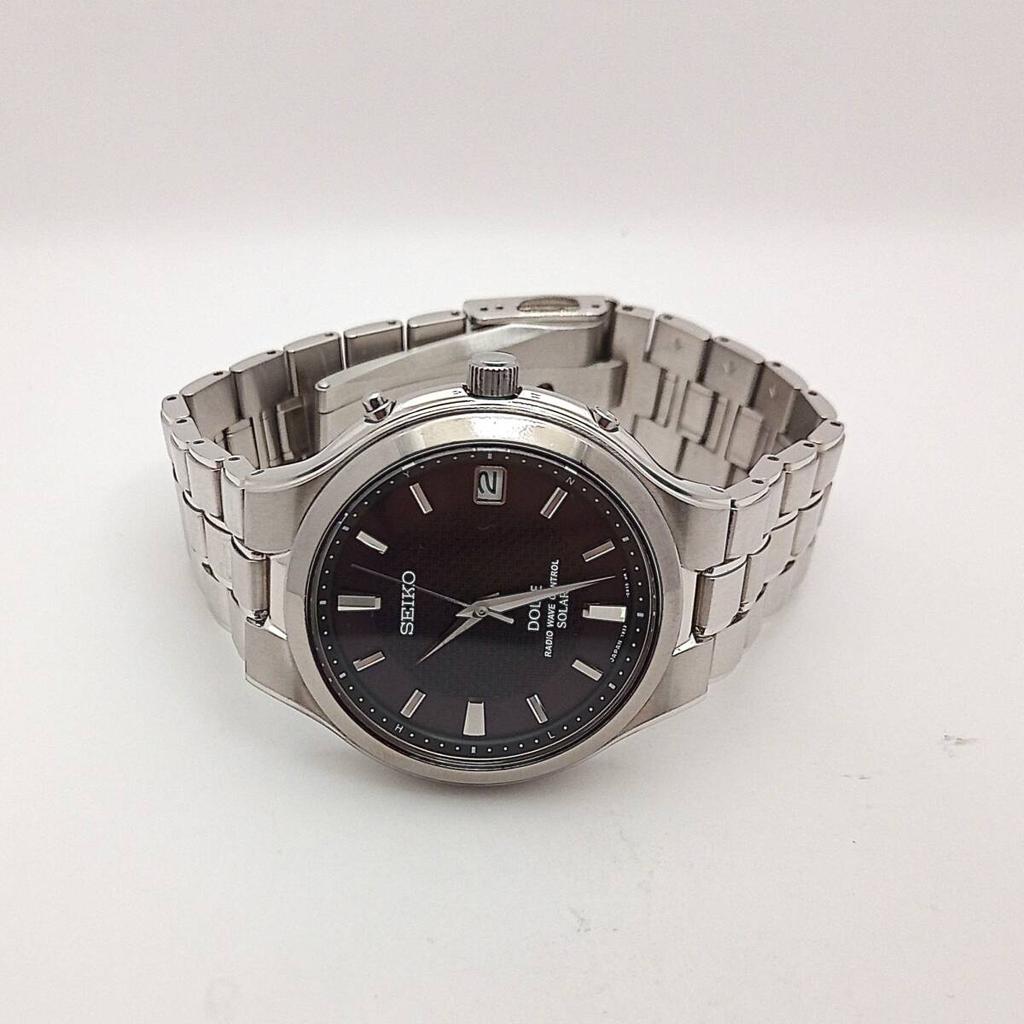 SEIKO Dolce Солнечные Радиоуправляемые Часы SADZ015 Дата Работают Отлично Аккумуляторная Батарея «Превосходящие Измерения» (7B22-0AK0) Функция,