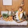 Snake Plush Toy Realistic Colorful Snake Plushie Educational Office Stuffed Doll Home Prank Bedroom Decoration Prop Kids