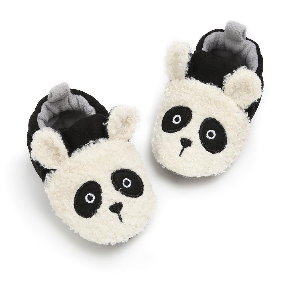 Newborn Baby Boys Girls Cozy Booties with Grippers Stay On Slipper Socks Infant Toddler Crib Winter Shoes for Boys Girls