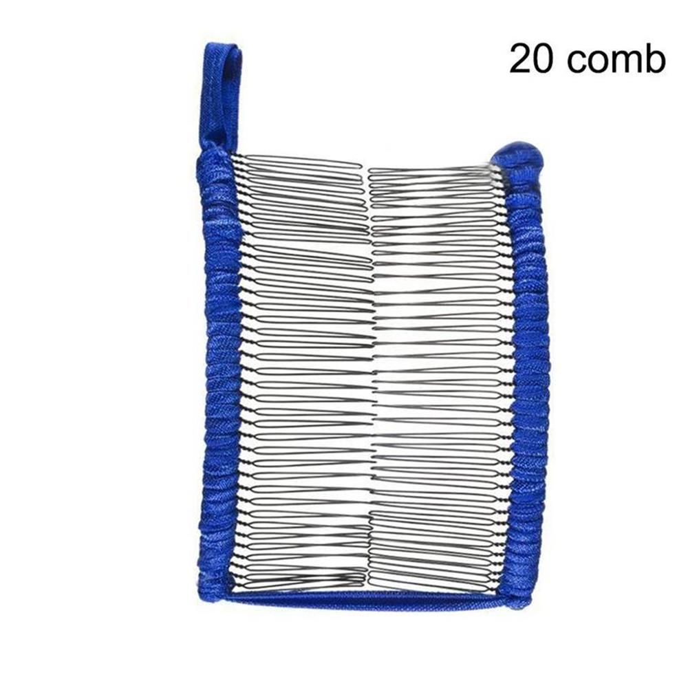 Женская Девочки Металлическая Шпилька Большой Размер Банан Заколка Для Волос Растягивающаяся Ленивая Расческа Для Волос Винтаж