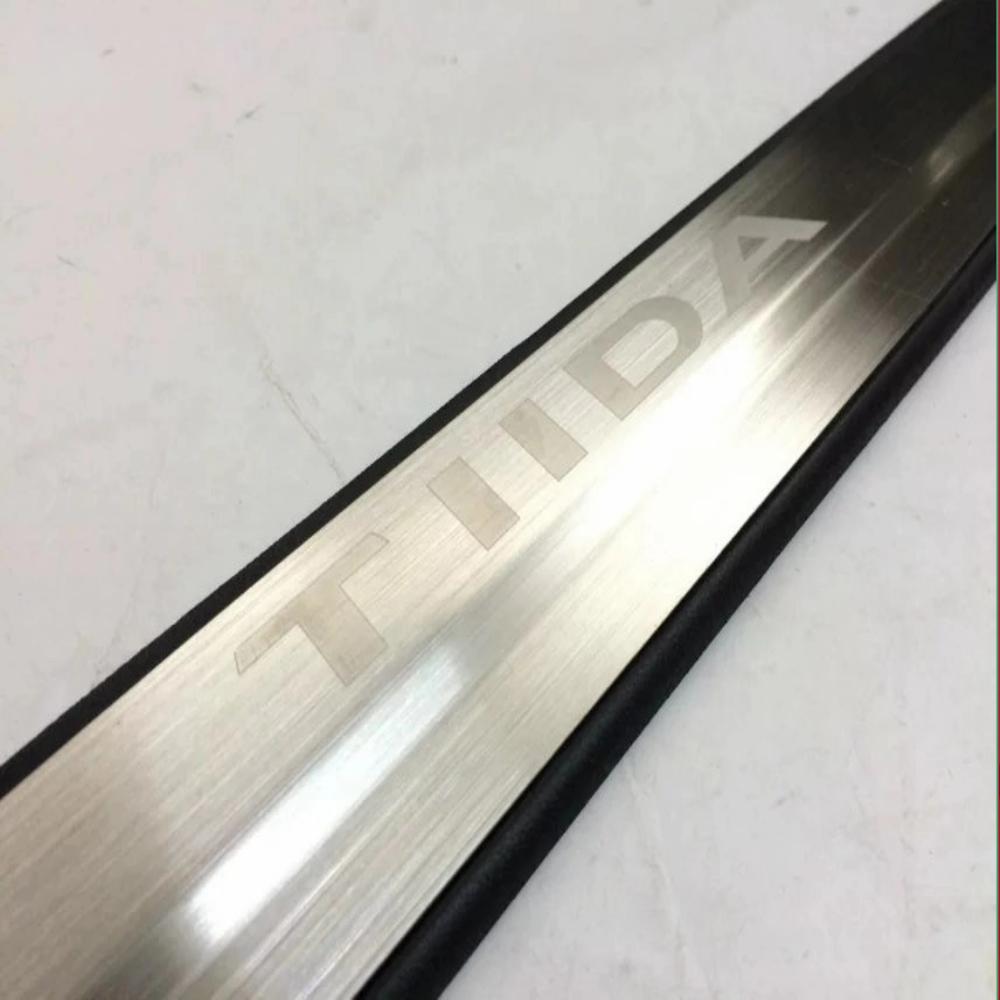 Автомобильные аксессуары Стайлинг для Nissan Tiida Ii из нержавеющей стали, накладка на порог, накладка, защитная крышка, авто наклейка