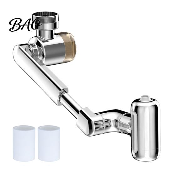 Flexible Faucet Head For Dishwashing Sink Swivel Extender, Built-in Filtration System And Four Gear Water Outlet, 1040 Brass Sprayer With Upward Spray