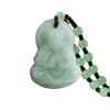 Ethnic Style Imitation Malachite Guanyin Buddha Sweater Chain Necklace for Men & Women