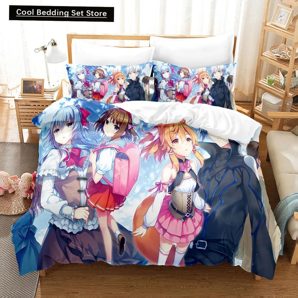 3D Anime Seirei Gensouki Bedding Set,Duvet Cover Comforter Bed Set Quilt Cover Pillowcase,King Queen Twin Size Boys Girls Adults