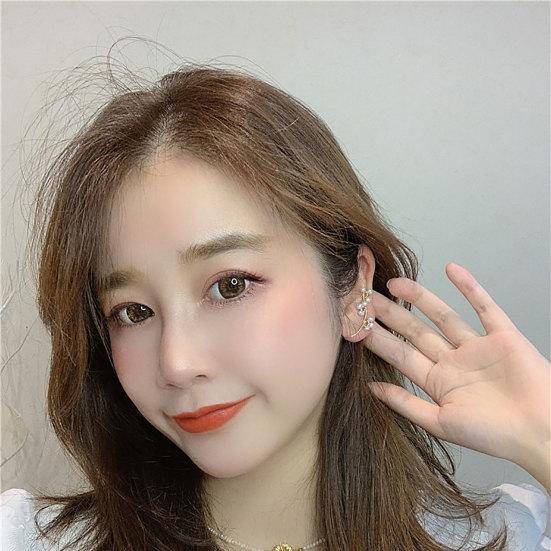 1шт женщин искусственный жемчуг цветок без пирсинга висячие уха нос губы манжеты клип