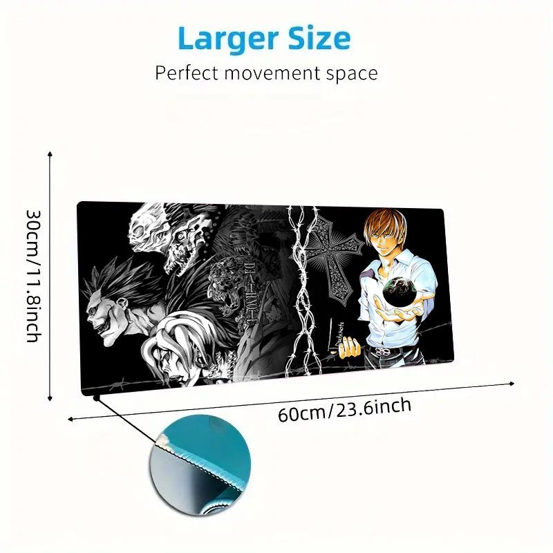 Death Note Anime Color Mouse Pad Large Gaming Table Cushion Non-slip Laptop Tablet Big Mousepad XXL Mat Mini PC Playmat With Lock edge