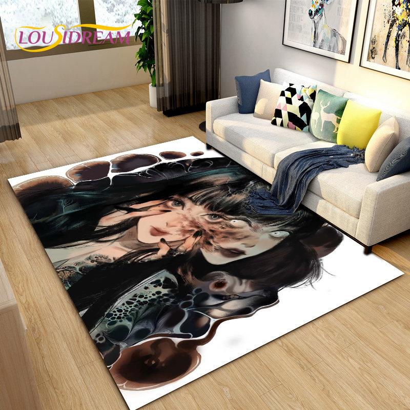 Junji Ito Tomie Kawakami Ghost Area Rug Большой ковер для гостиной Спальня Диван Коврик Украшение, детский нескользящий напольный коврик