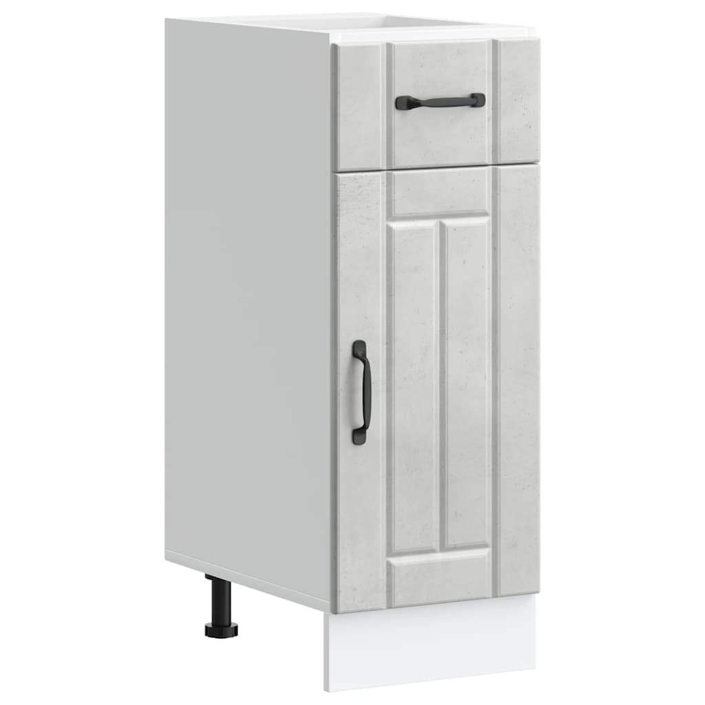 Kitchen Base Cabinet Lucca Concrete Grey Particleboard